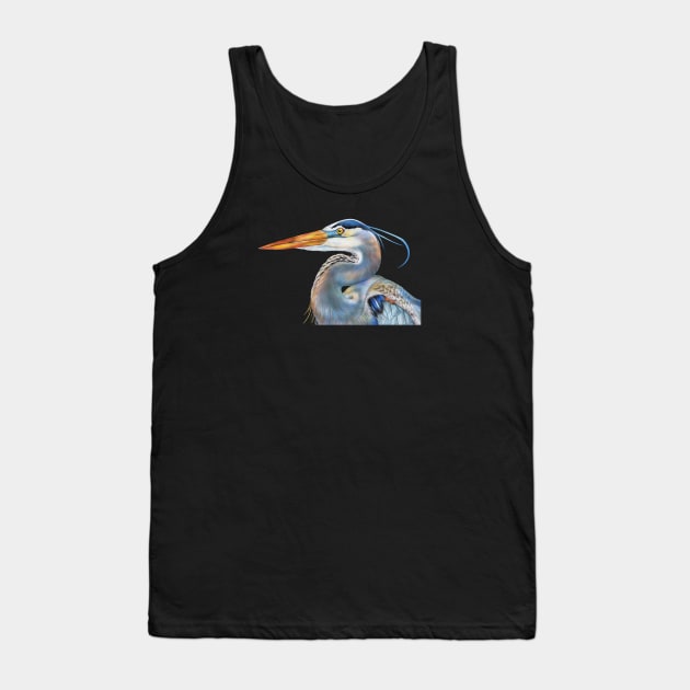 Blue Heron Tank Top by Tim Jeffs Art